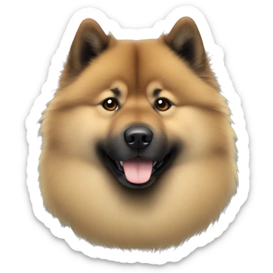 Eurasier etwas dunkleres fell spitze ohren sticker