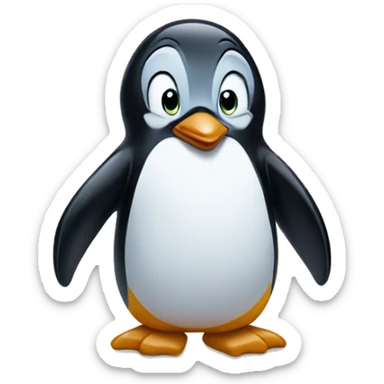 A penguin at Disney world  sticker