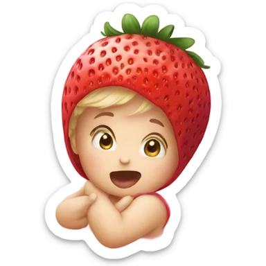 Strawberry baby sticker