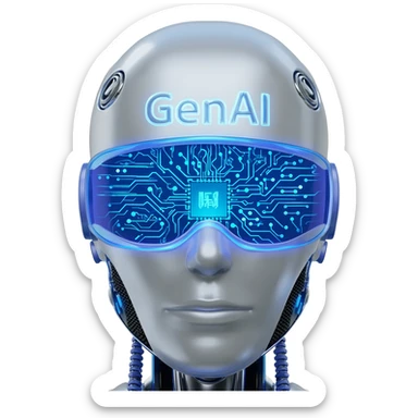 Robot, solo la cabeza. Y que simbolice GenAI sticker