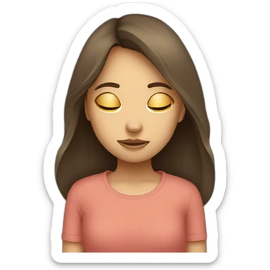 replacing depression with exhaustion girl sticker