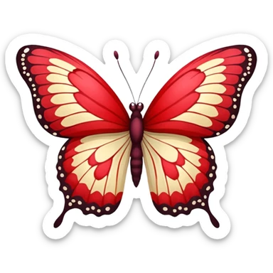UNA BUTTERFLY FANTASY. DEBE TENER ESTE TONO/COLOR APROX: #BF1736 sticker