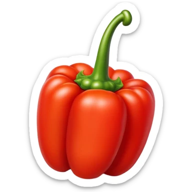 bright red bell pepper sticker