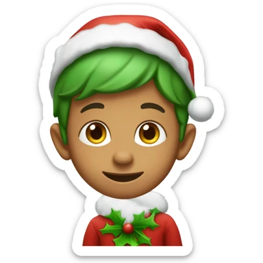 Little santa’s elf boy sticker