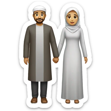 Muslim couple sticker