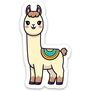Happy Llama  sticker
