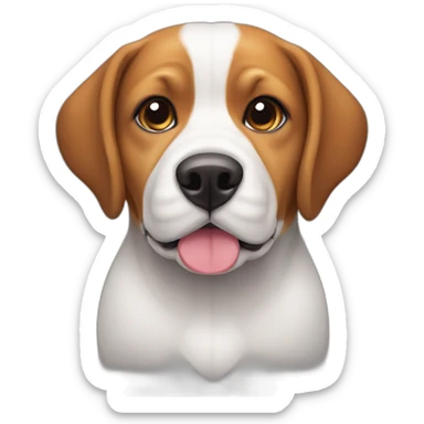 Chubby tricolor beagle sticker