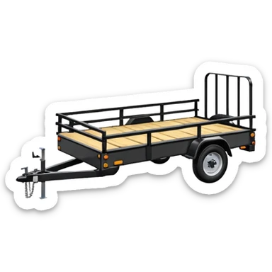 A Transport Utility Trailer for small itesm sticker