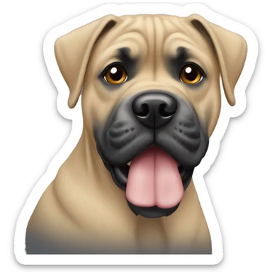 A cane corso mix with yorkie  sticker