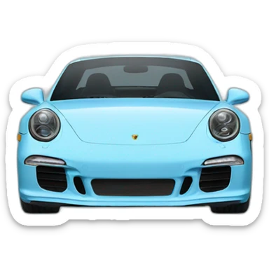 porshe in skyblue sticker