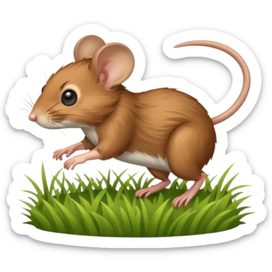 field mouse running sticker