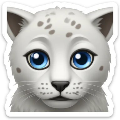 blue eyed animal gaze sticker