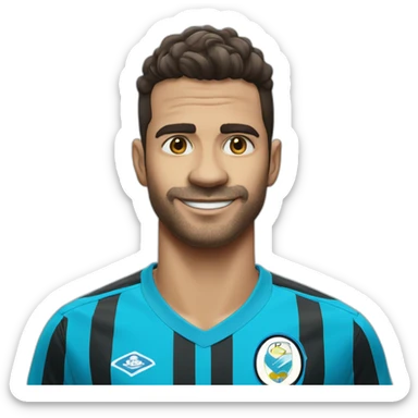 Luiz suares With the Grêmio shirt sticker