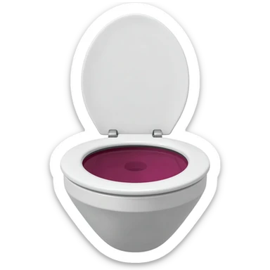toilet with red water sticker