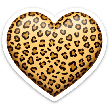 corazón leopardo  sticker