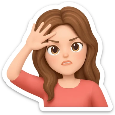 female smacking forehead with her palm sticker
