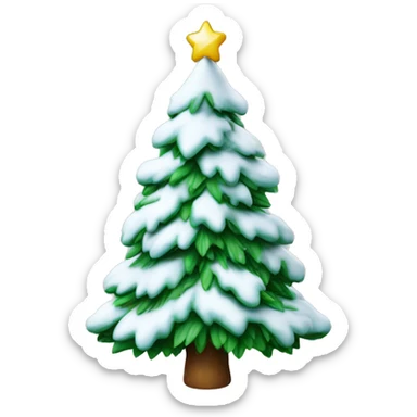 Weihnachtsbaum mit Schnee sticker