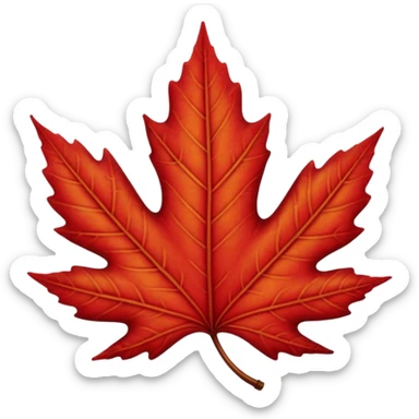 red leaf  sticker
