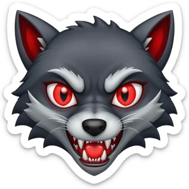 A vampire wolf standing  sticker