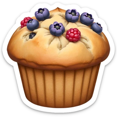 Lavender flower muffin with berries sticker