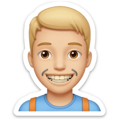 Ahora con alambres en los dientes  sticker