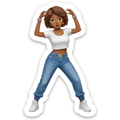 women dancing hiphop  sticker