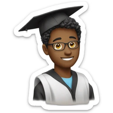 A student has a final graduation research paper sticker