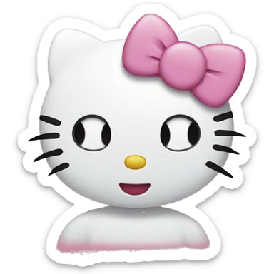 Hello Kitty shows a fac sticker