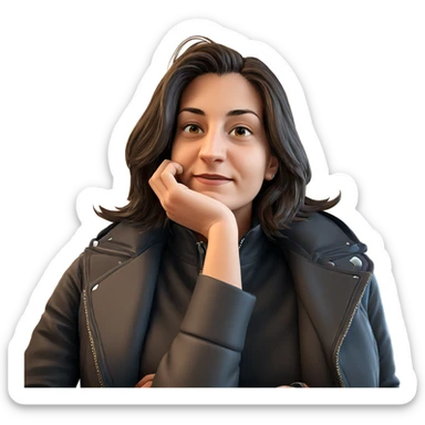 cozy indoor moment with jacket sticker