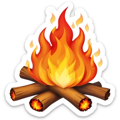 bonfire with flames sticker