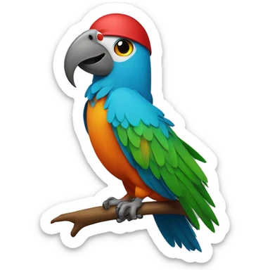 Rapping parrot  sticker