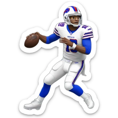 buffalo bills quarterback with white socks sticker