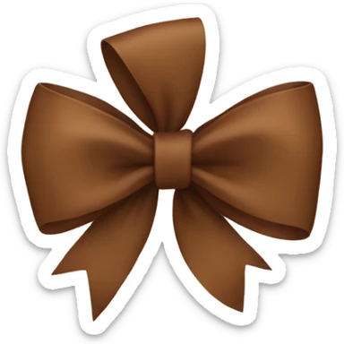 brown bow sticker