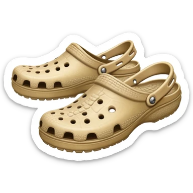 Beige dirty crocs  sticker
