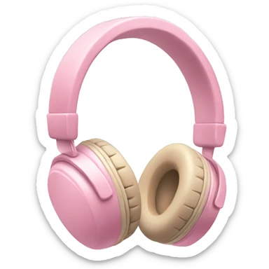 pastel pink headphones sticker
