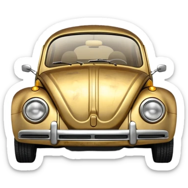 1972  C-3PO style Volkswagen bug tarnished from space sticker