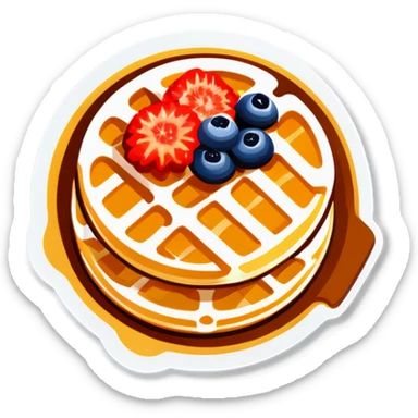Waffles  sticker