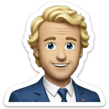 Macron cordon bleu sticker