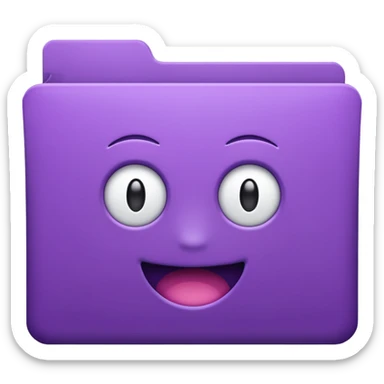 purple movies folder sticker