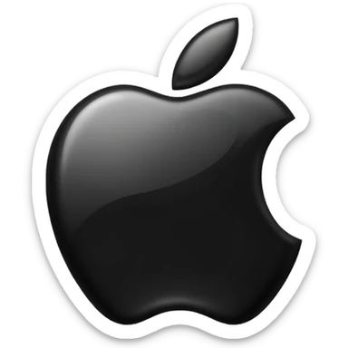 Apple logo negro sticker