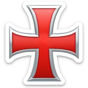 Knights Templar cross sticker