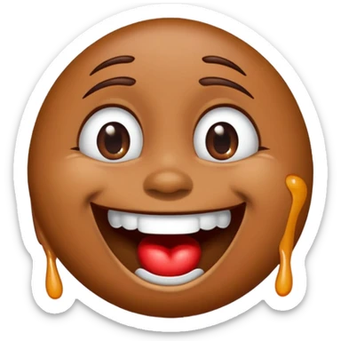 m&m laughing out loud with tears coming out of eyes sticker