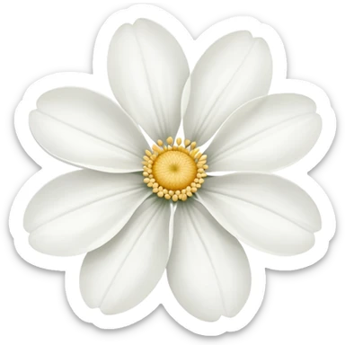 Flor blanca de sentido pésame sticker