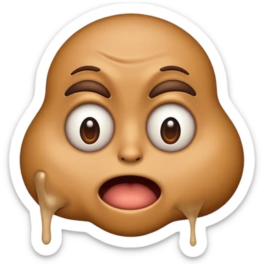 Emoji with a stinky face sticker