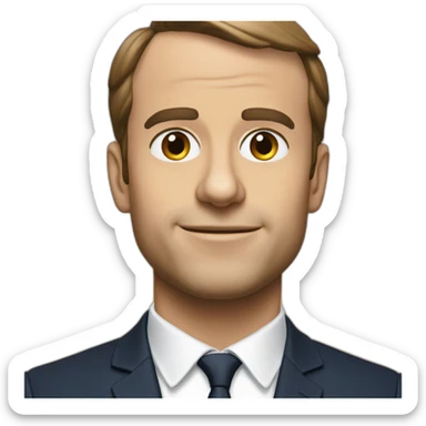 Macron avec un sac poubelle sticker