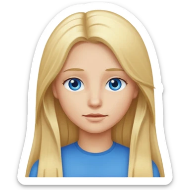 Use first image with blonde hair but make it longer  sticker