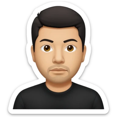 Chino Moreno with black shirt sticker