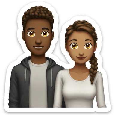 Teen couple  sticker