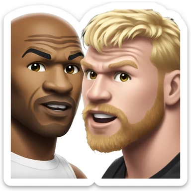 mike tyson fighting jake paul sticker