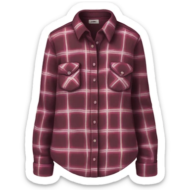 Girlie Flannel shirt  sticker